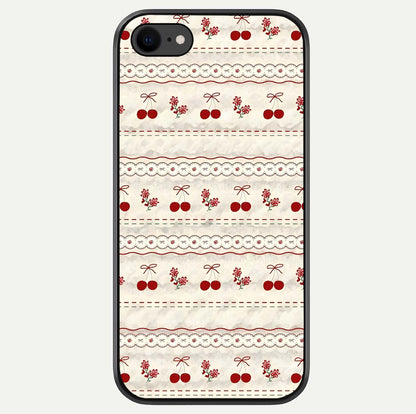 Cherry Bloom Charm Glass Case For iPhone 7 by Custom World