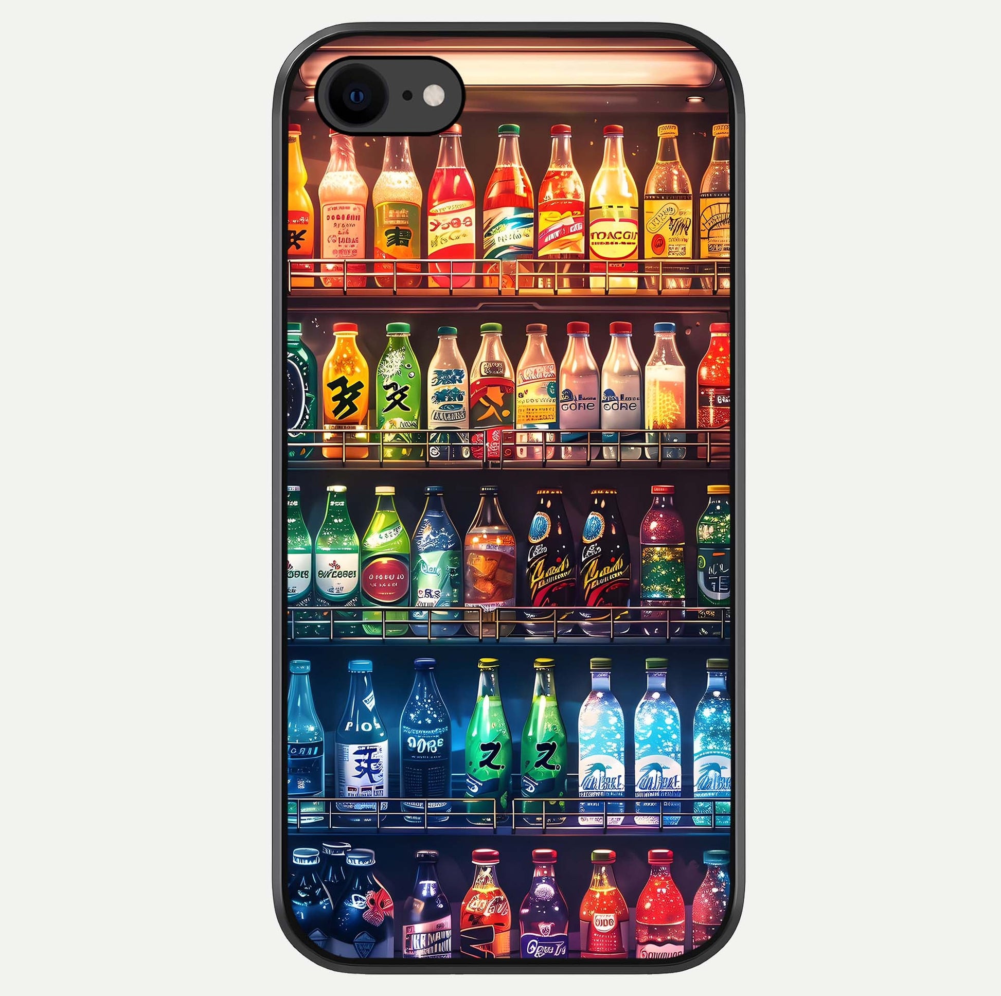 Colorful Soda Bottles Glass Case For iPhone 7 by Custom World