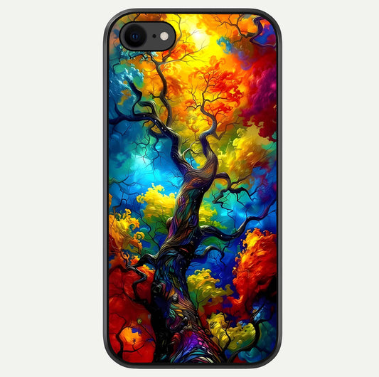 Colorful Tree Glass Case For iPhone 7 by Custom World