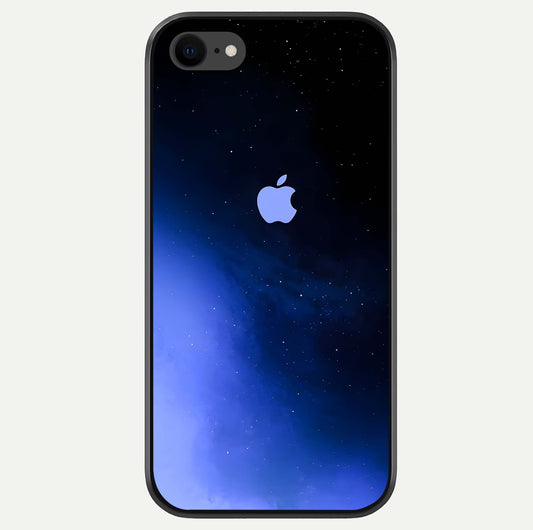 Cosmic Blue Apple Glass Case For iPhone 7 by Custom World