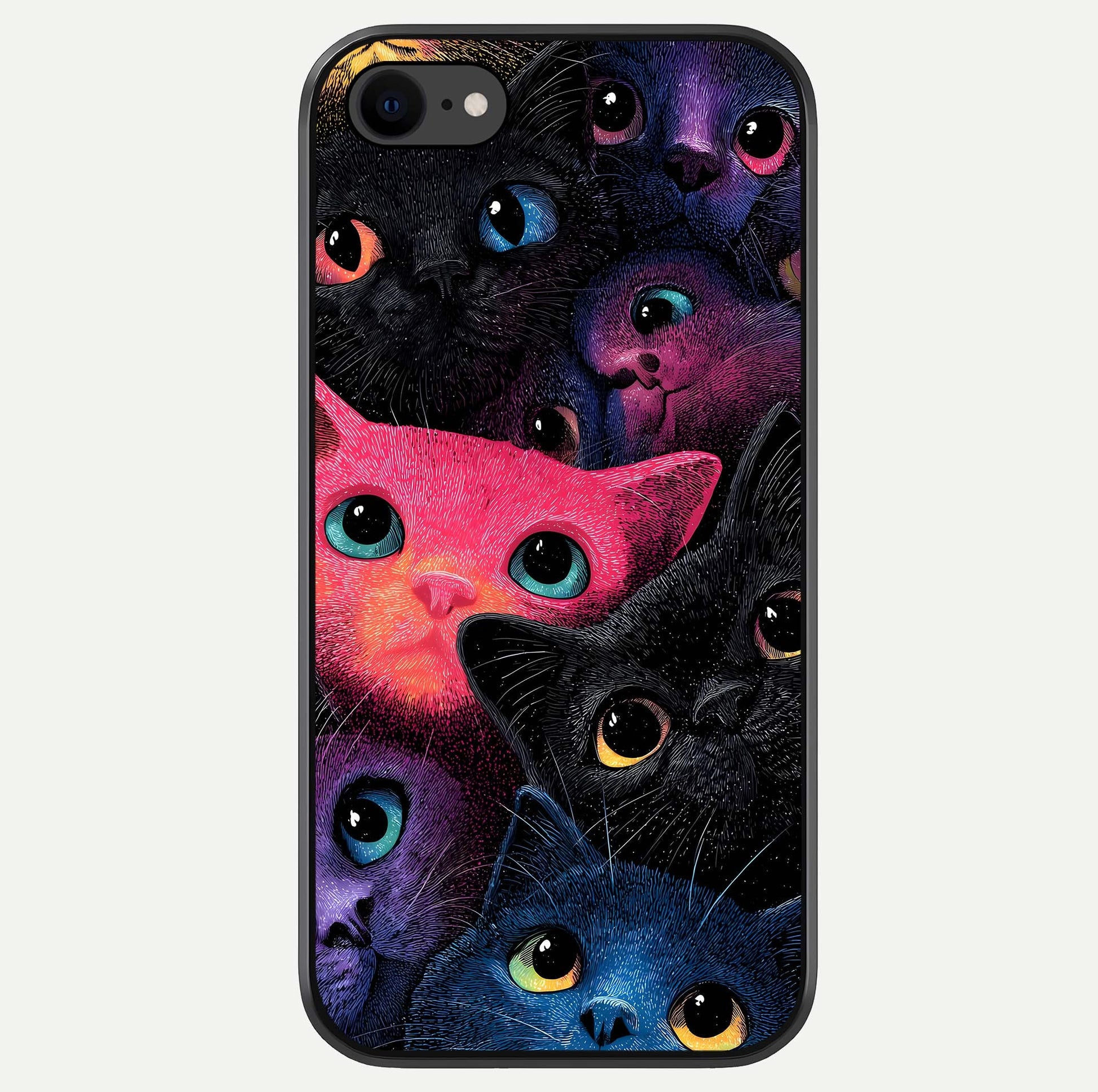 Cosmic Cats Dreams Glass Case For iPhone 7 by Custom World