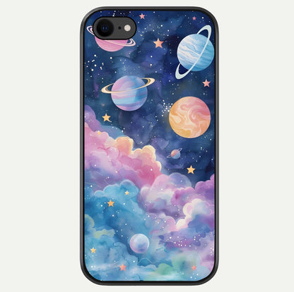 Cosmic Planet Dreams Glass Case For iPhone 7 by Custom World