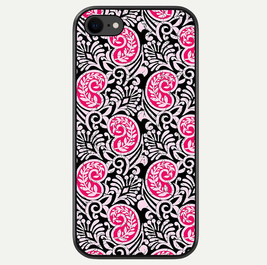 Crimson Paisley Charm Glass Case For iPhone 7 by Custom World