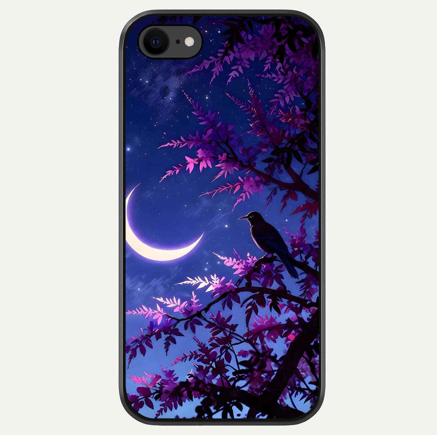 Crow & Moon Scenery Glass Case For iPhone 7 by Custom World