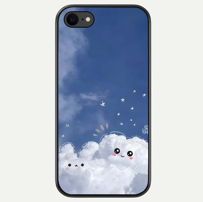 Cute Blossom Cloud Glass Case For iPhone 7 by Custom World