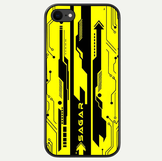 Electric Pulse CYBERPUNK Custom Name Glass Case For iPhone 7 by Custom World