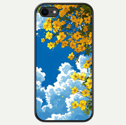 Golden Petal Sky Glass Case For iPhone 7 by Custom World