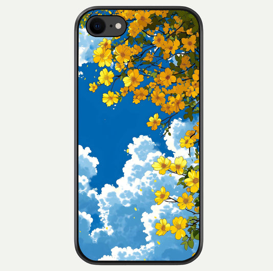 Golden Petal Sky Glass Case For iPhone 7 by Custom World