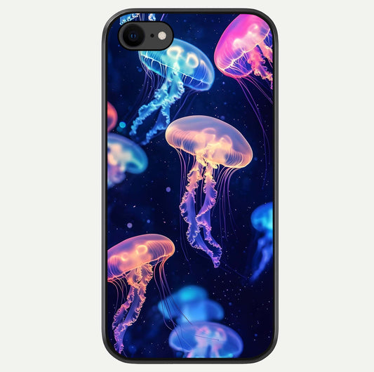 Jellyfish Pattern Glass Case For iPhone 7 by Custom World