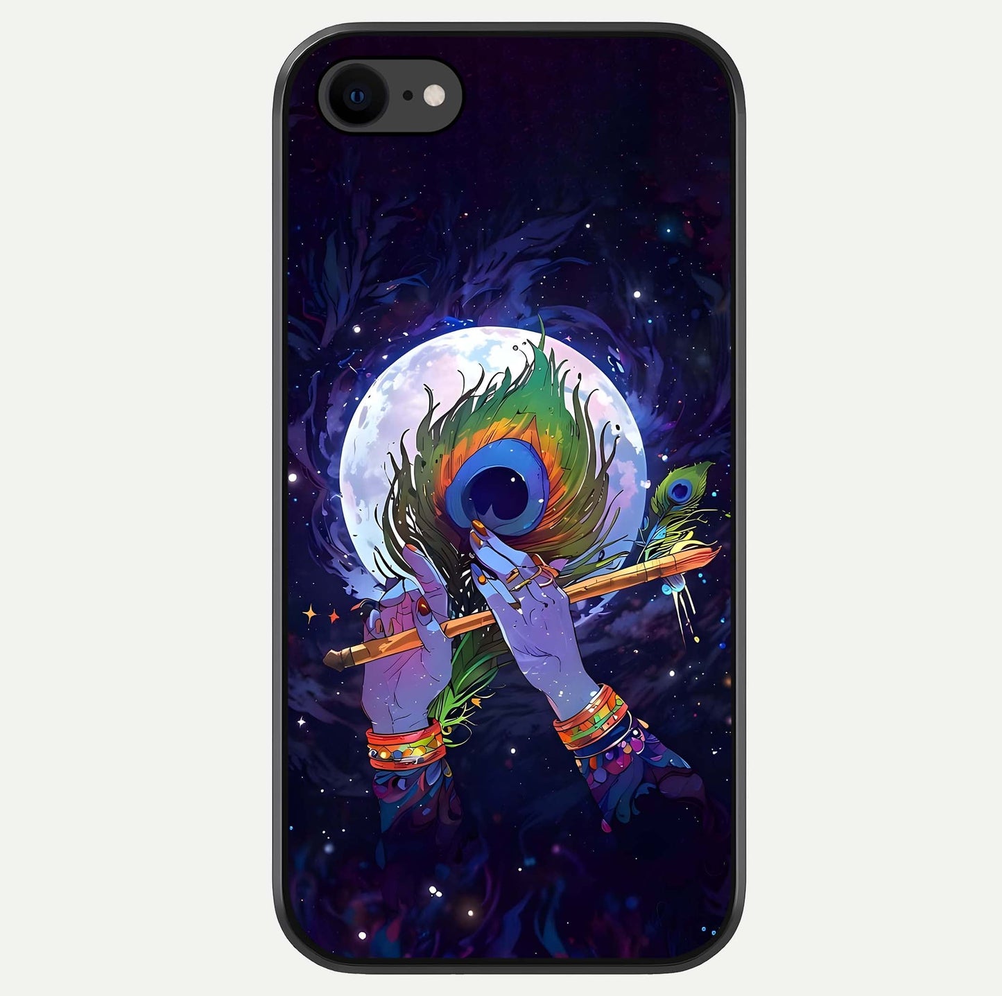 Krishna Hands Art Glass Case For iPhone 7 by Custom World