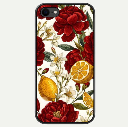 Lemon Rose Charm Glass Case For iPhone 7 by Custom World