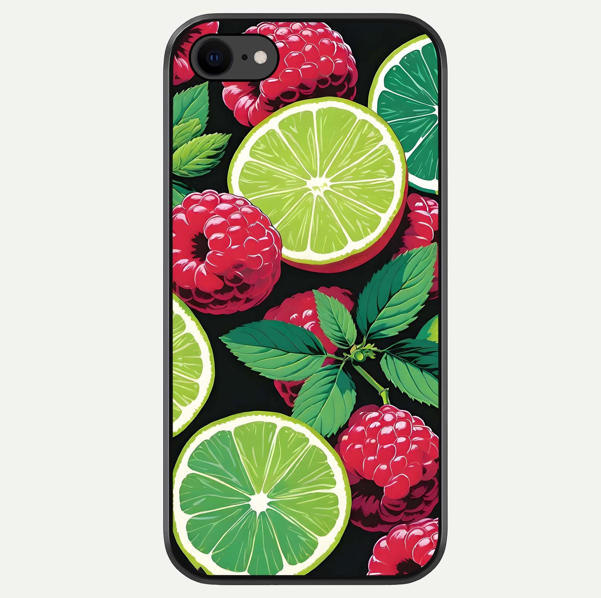 Lime & Raspberry Pattern Glass Case For iPhone 7 by Custom World