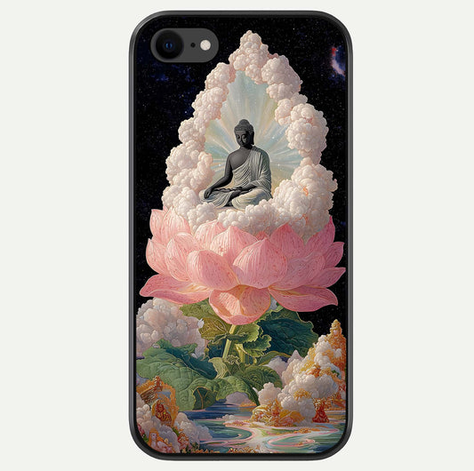 Lotus Divine Peace Glass Case For iPhone 7 by Custom World