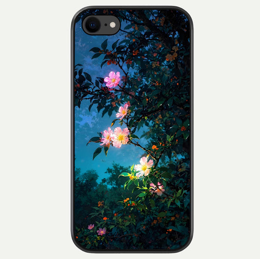 Midnight Bloom Glow Glass Case For iPhone 7 by Custom World