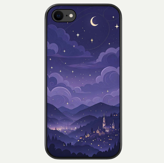 Minimal Night View Glass Case For iPhone 7 by Custom World