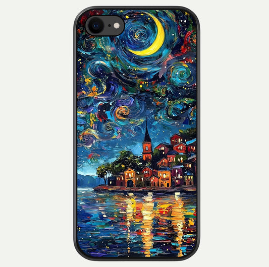 Moonlight Harbor Glow Glass Case For iPhone 7 by Custom World
