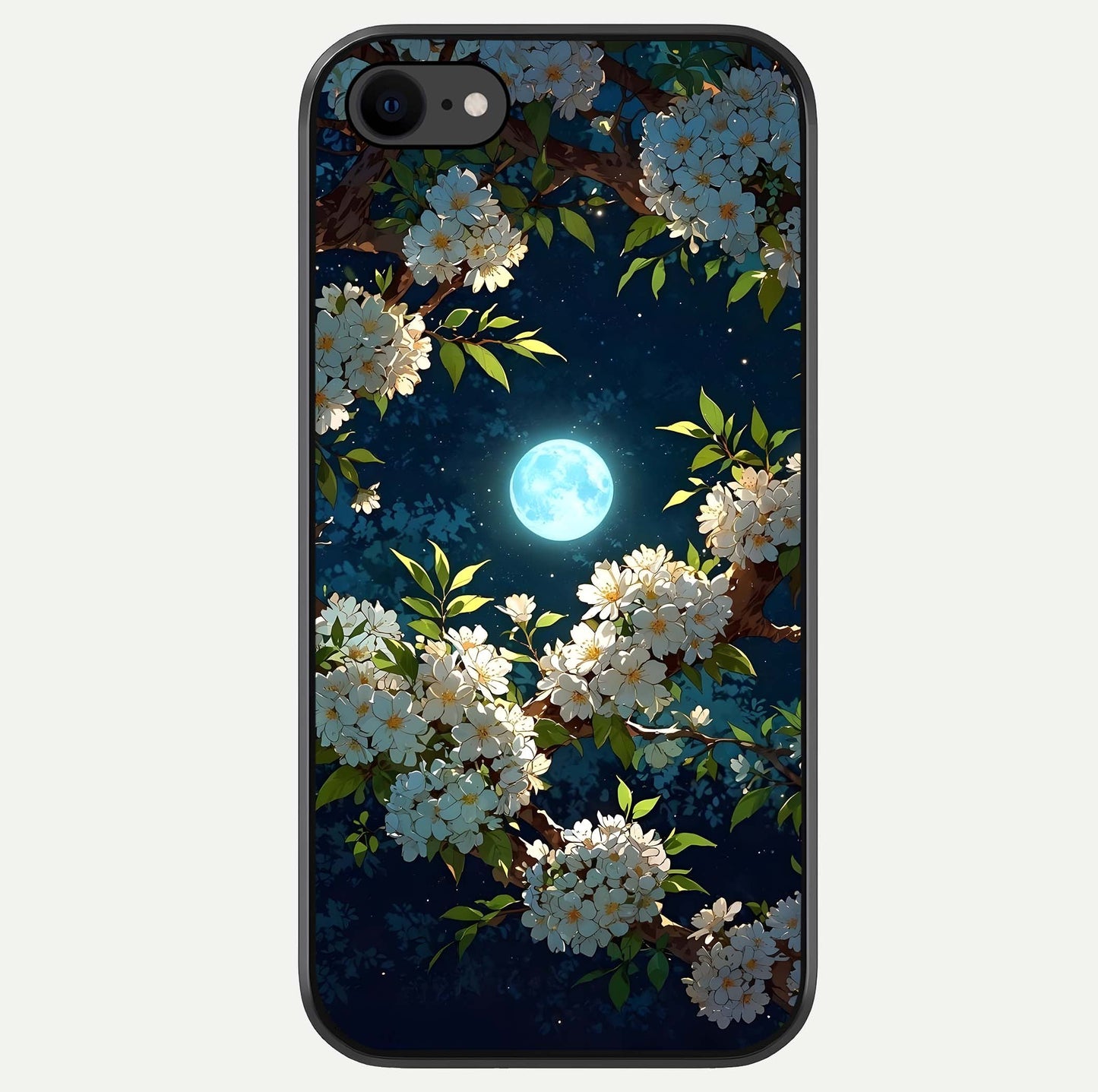 Moonlit Blossom Dream Glass Case For iPhone 7 by Custom World