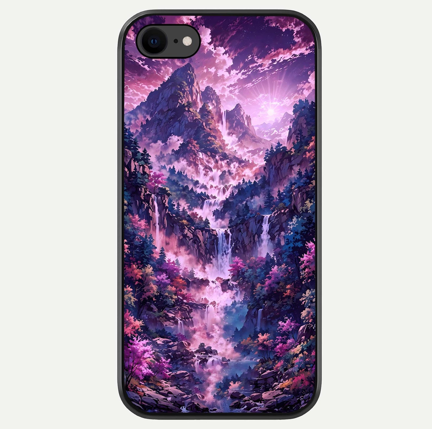 Mystic Cascade Peaks Glass Case For iPhone 7 by Custom World