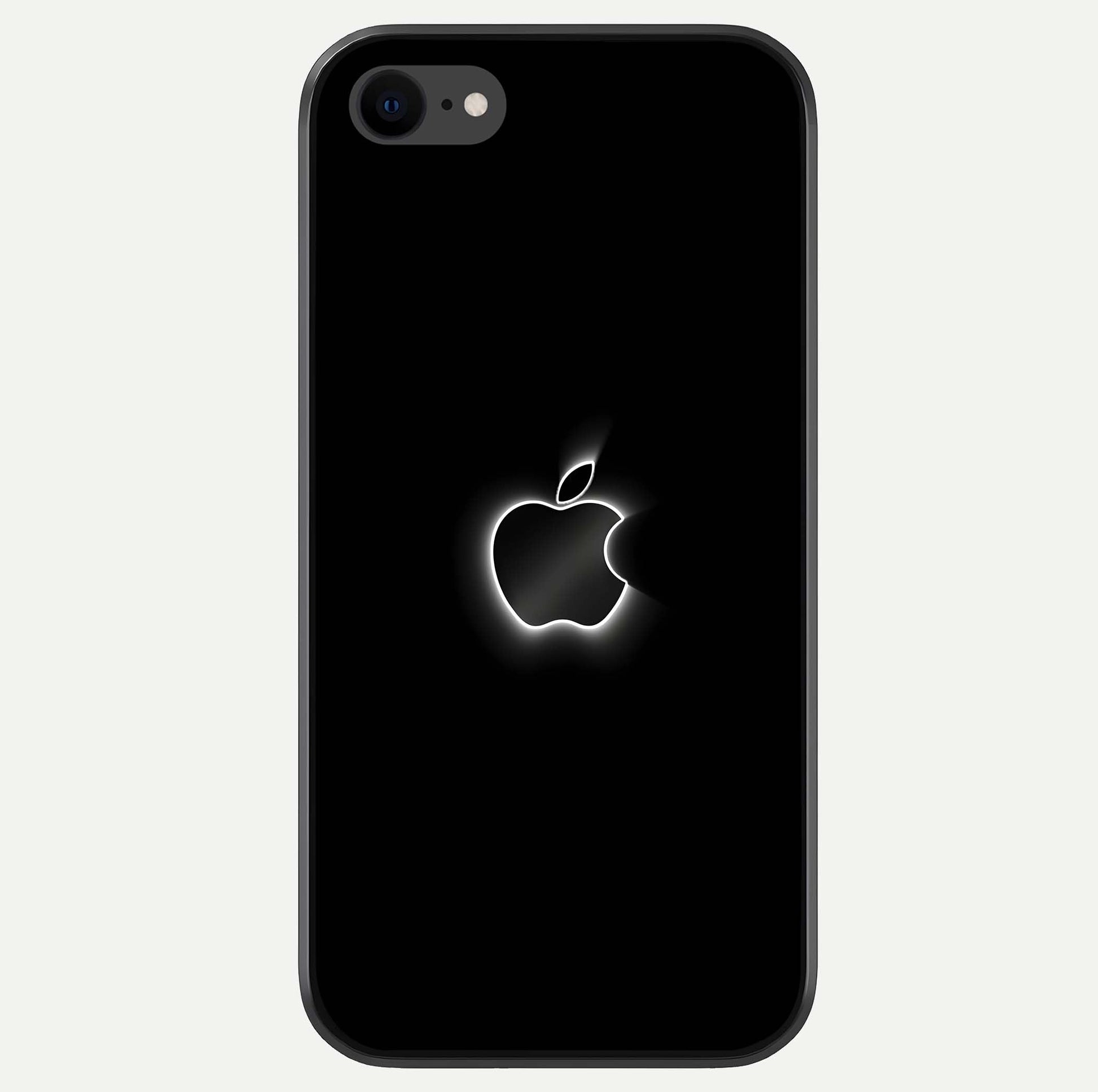 Neon Apple Glow Glass Case For iPhone 7 by Custom World
