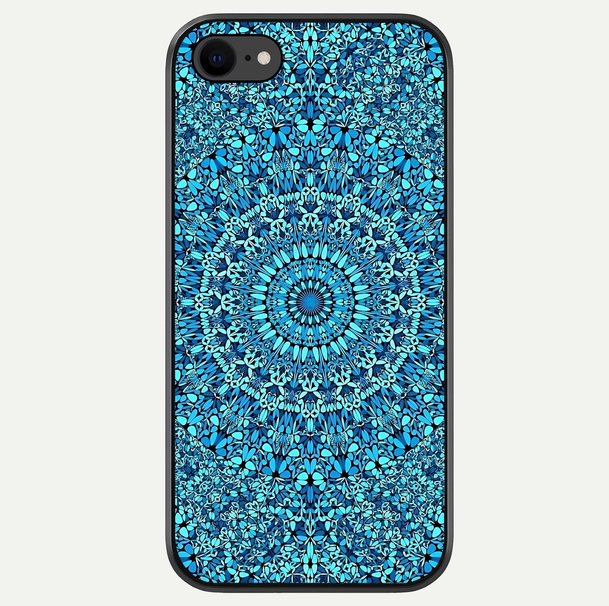 Ocean Bloom Mandala Glass Case For iPhone 7 by Custom World