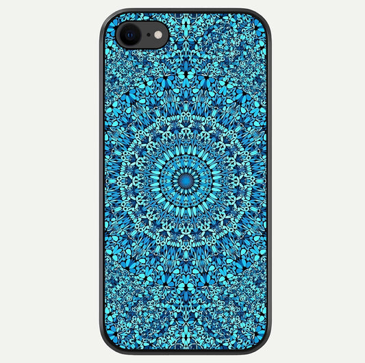 Ocean Bloom Mandala Glass Case For iPhone 7 by Custom World