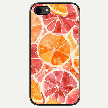 Orange Fruits Pattern Glass Case For iPhone 7 by Custom World
