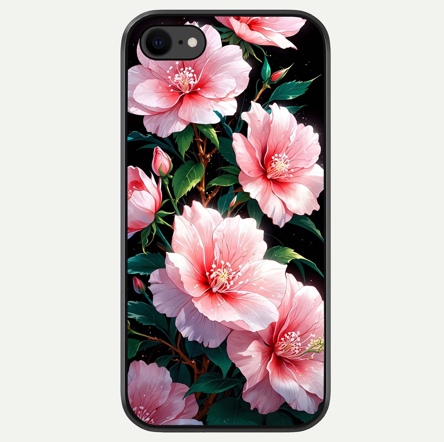 Peach Flower Glass Case For iPhone 7 by Custom World