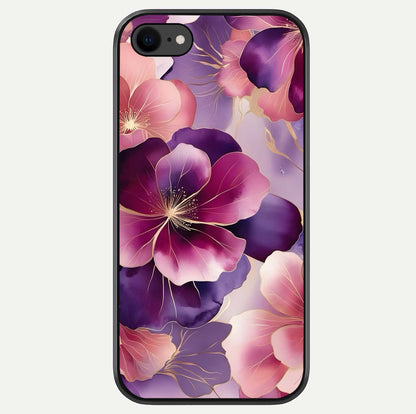 Pink Bouquet Florals Glass Case For iPhone 7 by Custom World
