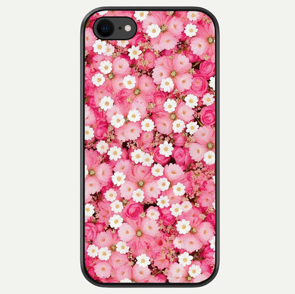 Pink Daisy Bliss Glass Case For iPhone 7 by Custom World