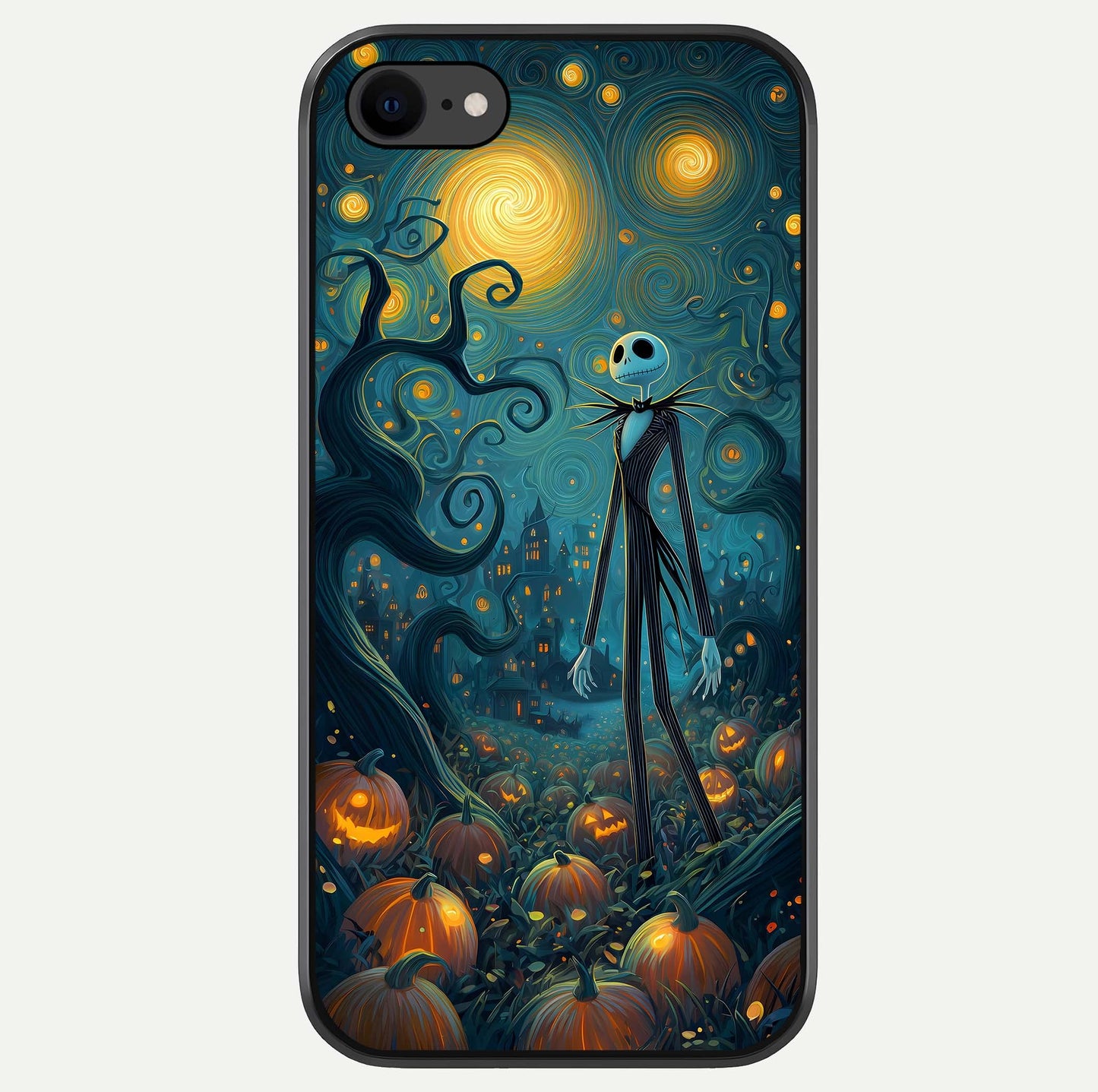 Pumpkin Moonlight Tale Glass Case For iPhone 7 by Custom World