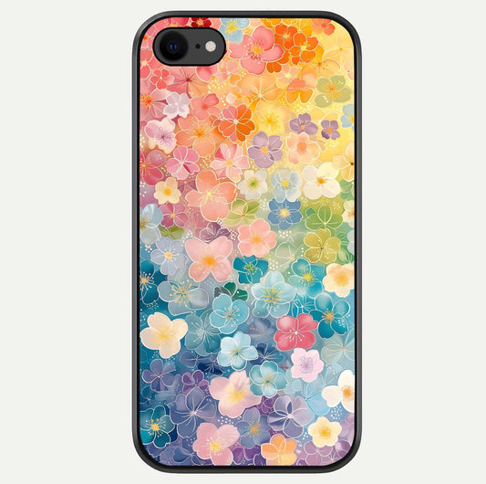 Rainbow Blossom Burst Glass Case For iPhone 7 by Custom World