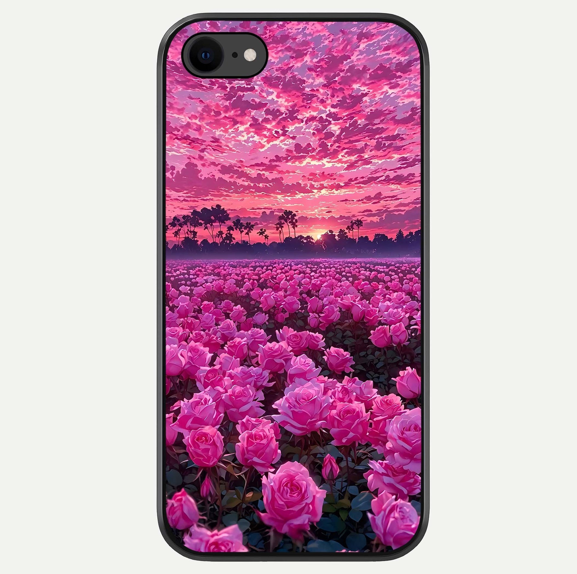 Rose Sunset Valley Glass Case For iPhone 7 by Custom World