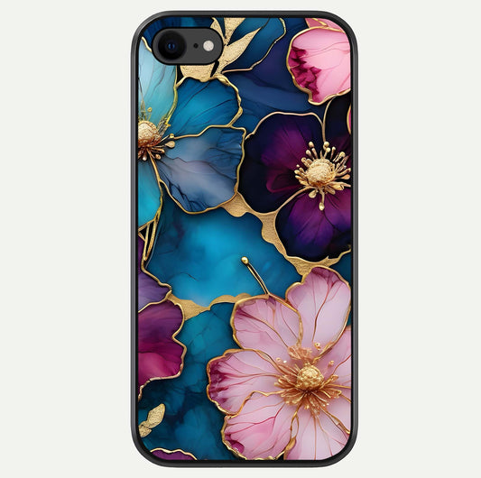 Sparkle Floral Glass Case For iPhone 7 by Custom World
