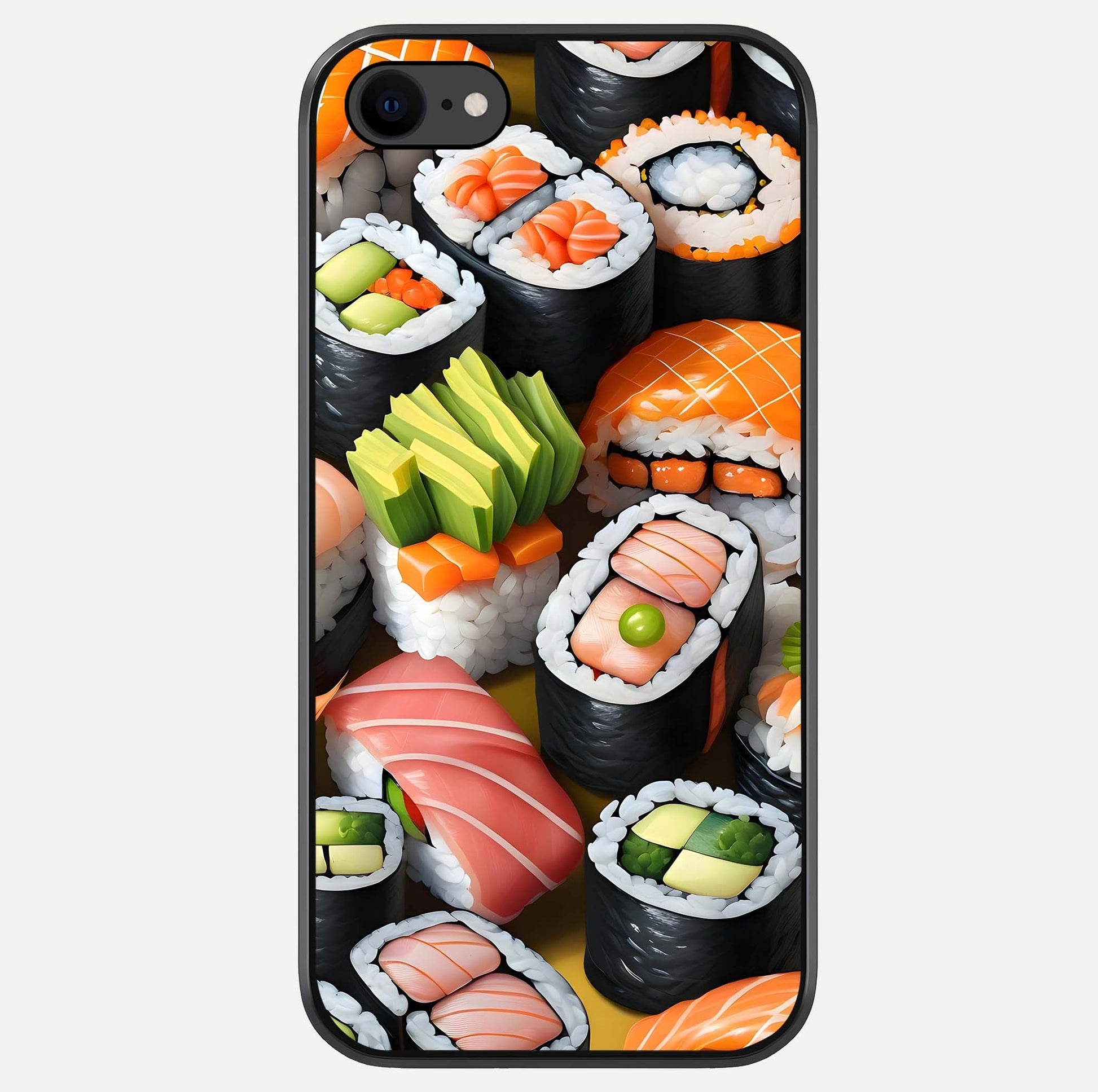 Sushi Food Pattern Glass Case For iPhone 7 by Custom World