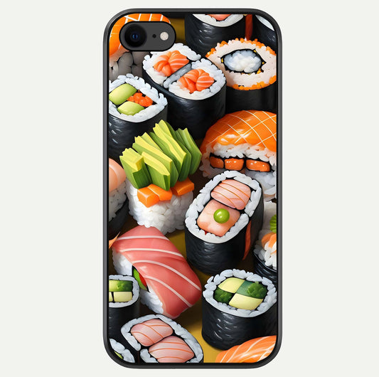Sushi Food Pattern Glass Case For iPhone 7 by Custom World