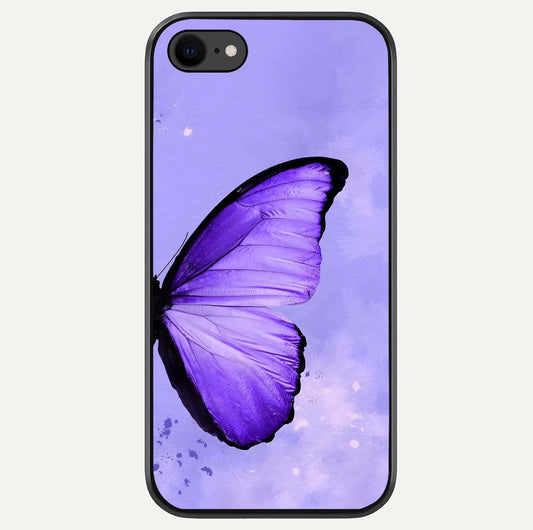 Violet Dream Wing Glass Case For iPhone 7 by Custom World