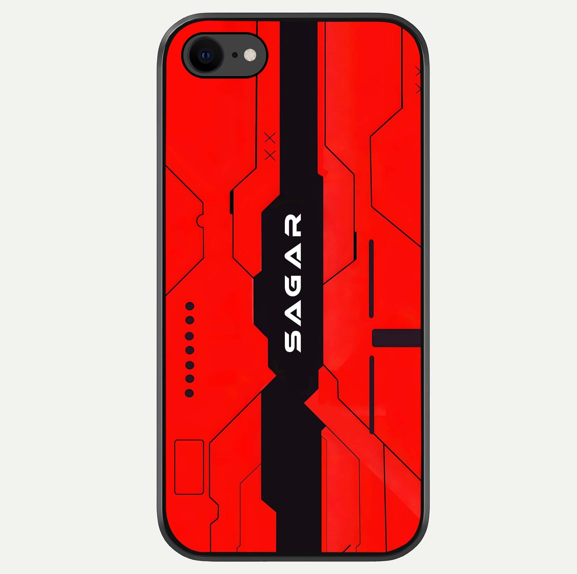 Voltage Rise CYBERPUNK Custom Name Glass Case For iPhone 7 by Custom World