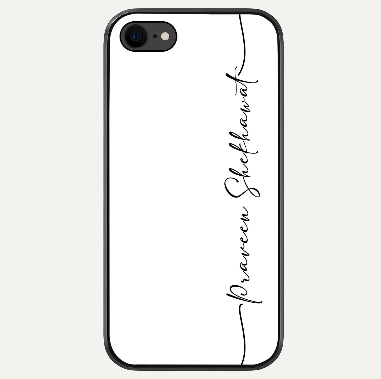 White Tune Custom Name Glass Case For iPhone 7 by Custom World