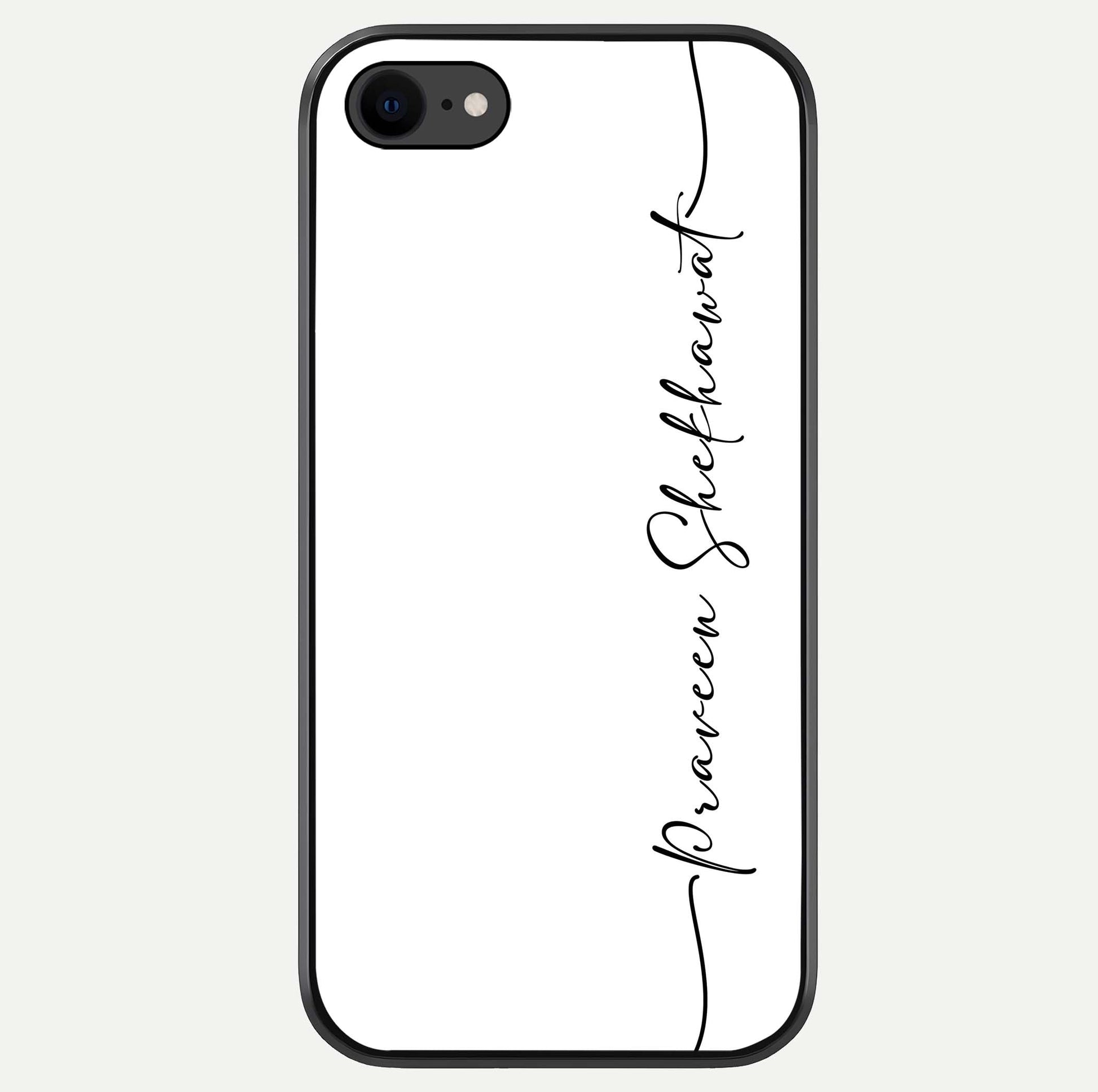 White Tune Custom Name Glass Case For iPhone 7 by Custom World