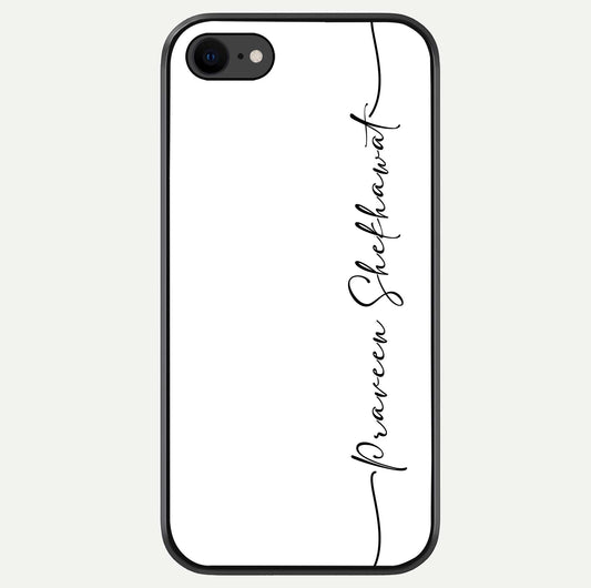 White Tune Custom Name Glass Case For iPhone 7 by Custom World