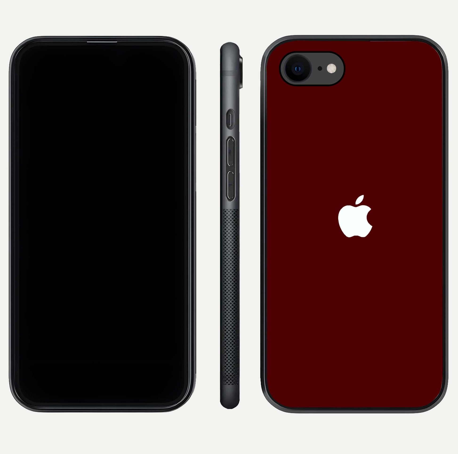 Apple Crimson Core Glass Case for iPhone 7 dual-view layout displaying smooth edges and strong protection build