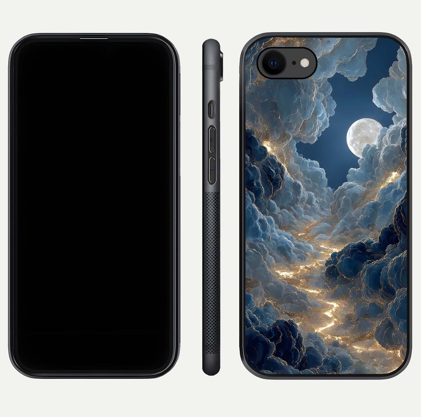 Celestial Cloud Road Glass Case for iPhone 7 front-and-back layout displaying balance between light and depth