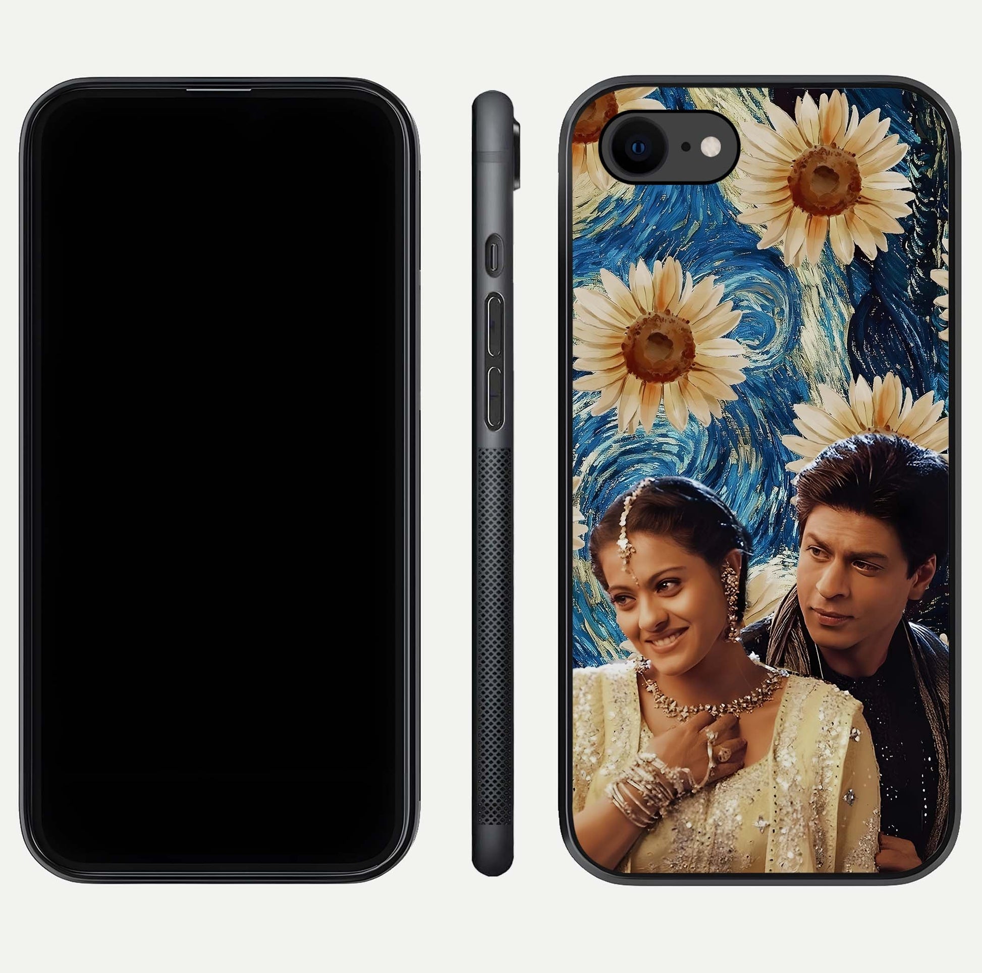 Eternal Love Story Glass Case for iPhone 7 dual-view layout displaying soft hues and smooth glass