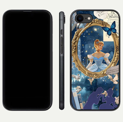Midnight Queen Glass Case for iPhone 7 front & back layout displaying regal tones and smooth edges