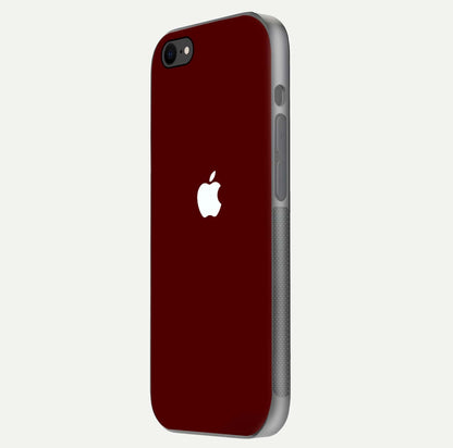 Apple Crimson Core Glass Case for iPhone 7 side-angle shot showing camera bump alignment and glossy shine