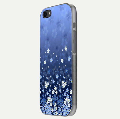 Blue Starry Glass Case for iPhone 7 side-angle photo showing light reflection and detailed star pattern