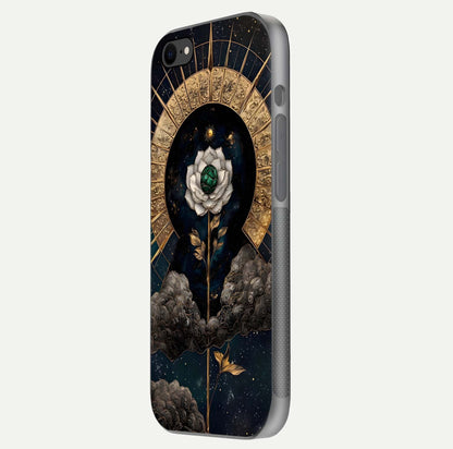 Celestial Lotus Morang Glass Case for iPhone 7 side-angle image capturing shine and smooth curvature