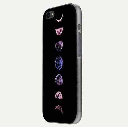 Crimson All Planets Glass Case for iPhone 7 side-angle photo capturing edge glow and glass reflection