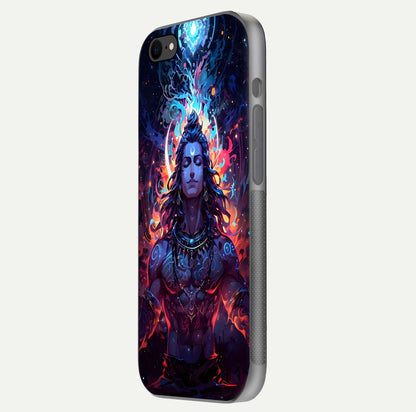 Divine Fire Shiv Glass Case for iPhone 7 side-angle image showing reflection clarity and shine