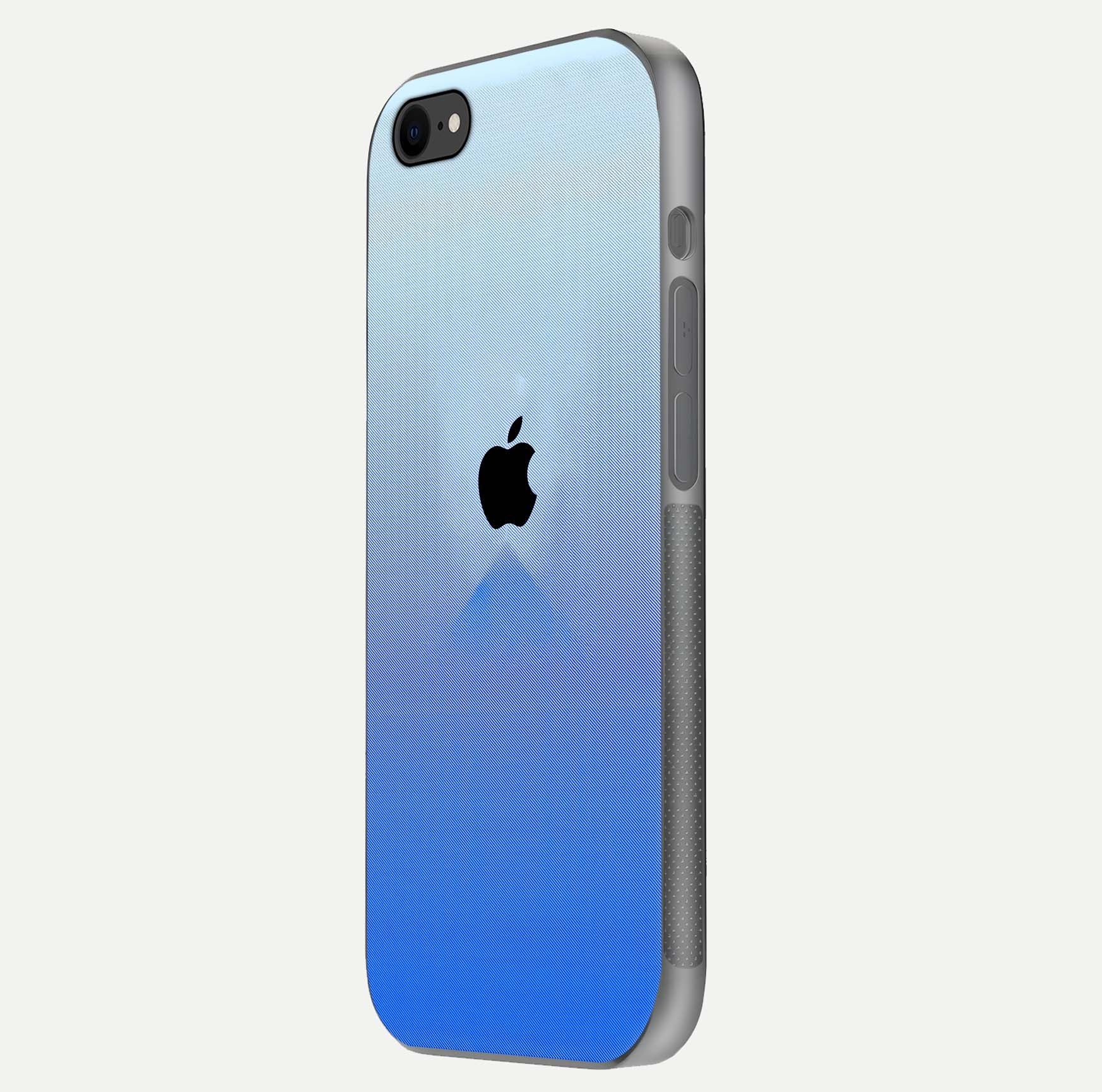 Gradient Apple Vibe Glass Case for iPhone 7 side-angle image showing reflection glow and elegant surface